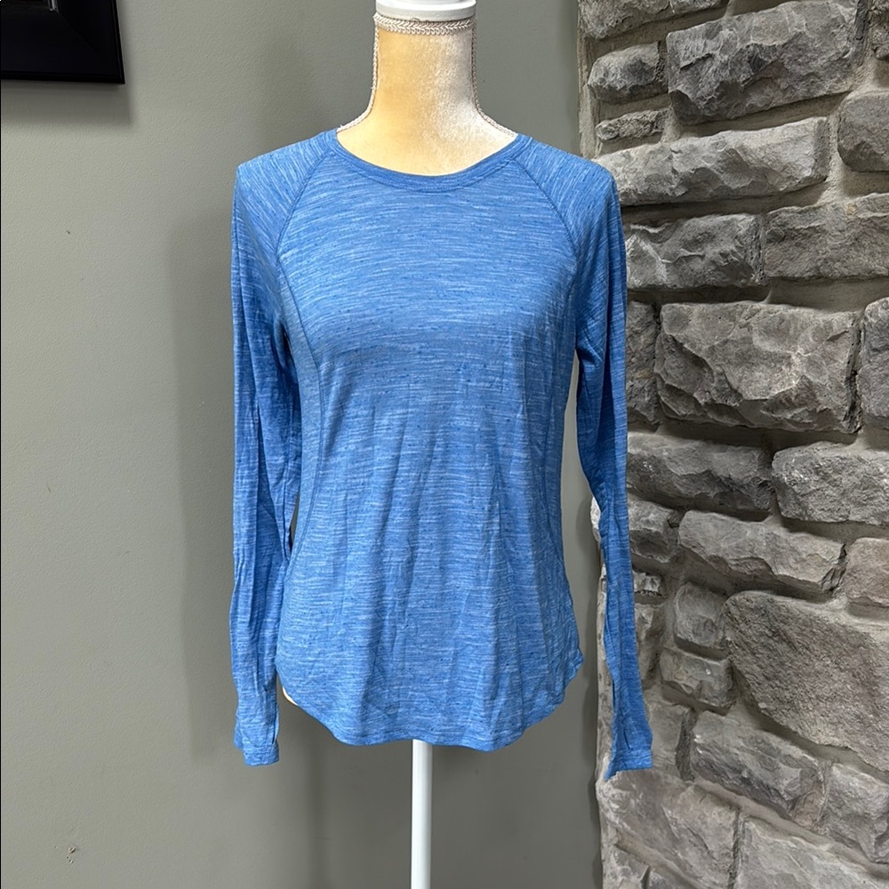 Women's Blue Long Sleeve Athletic Top, Tek Gear, S